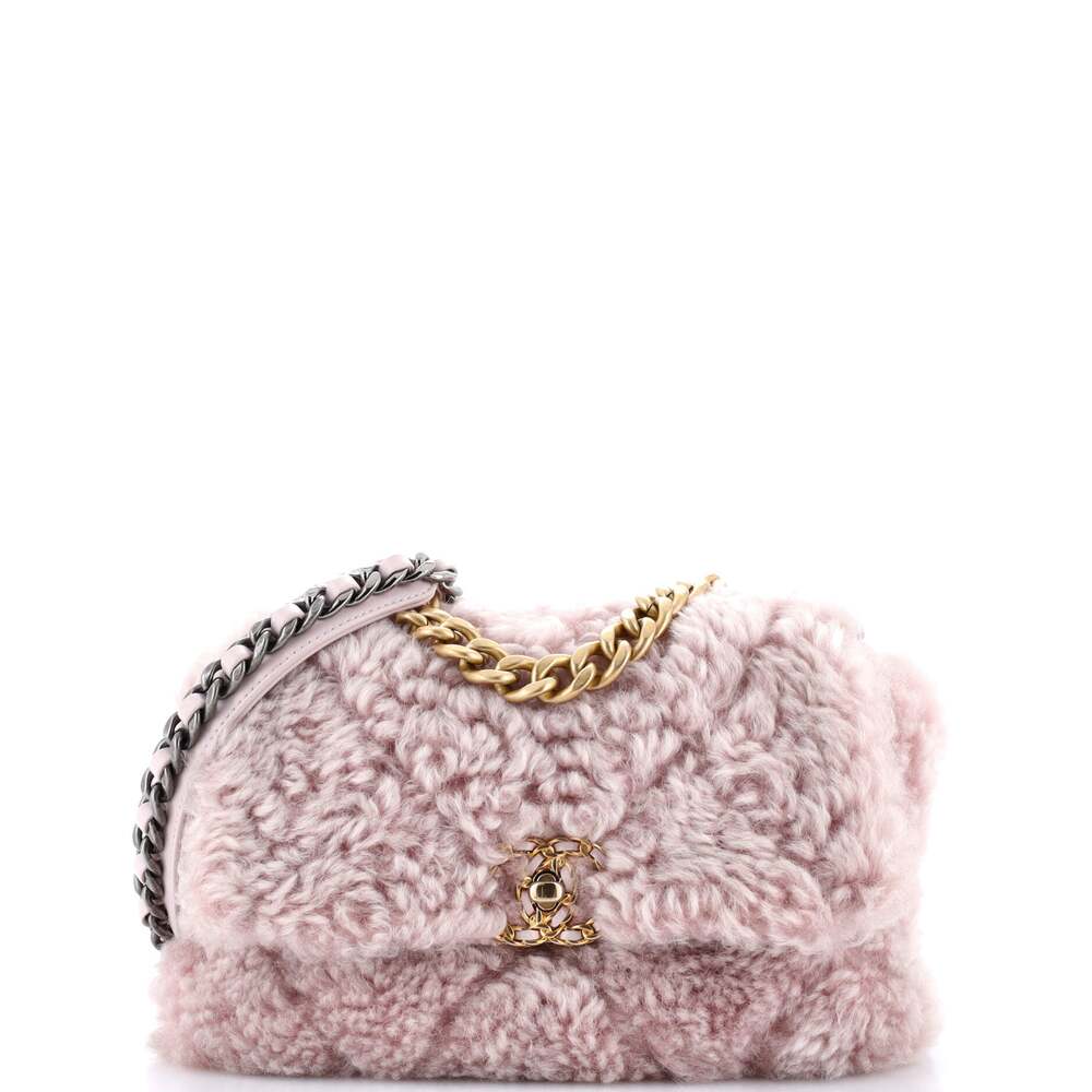 Chanel 19 Flap Bag Shearling Medium #254500C26B